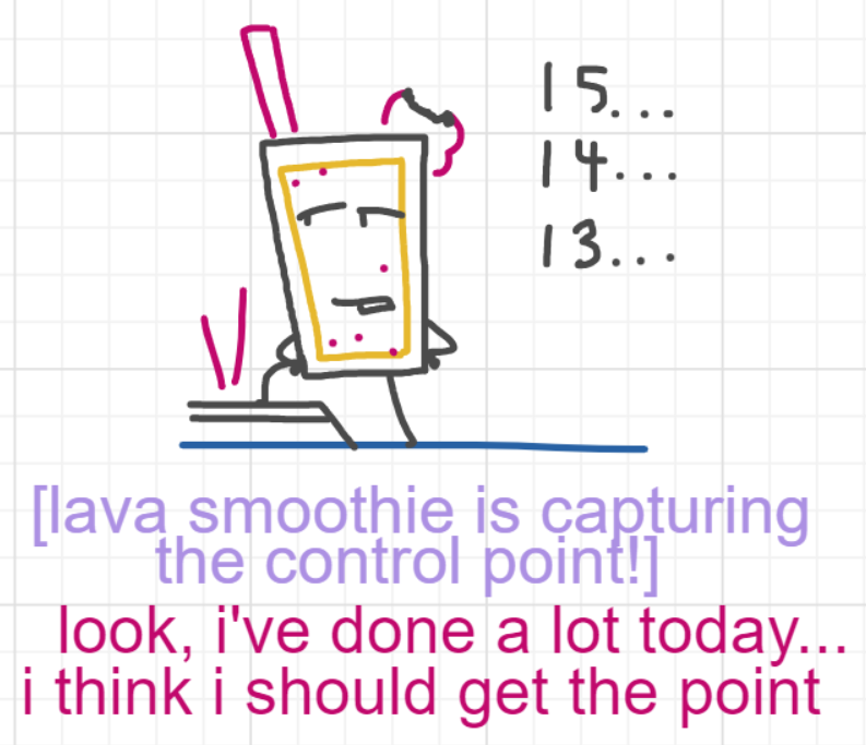 A panel from What's The Point, episode five of the Board Boards object show by Furretwalk/WalkingFurret.